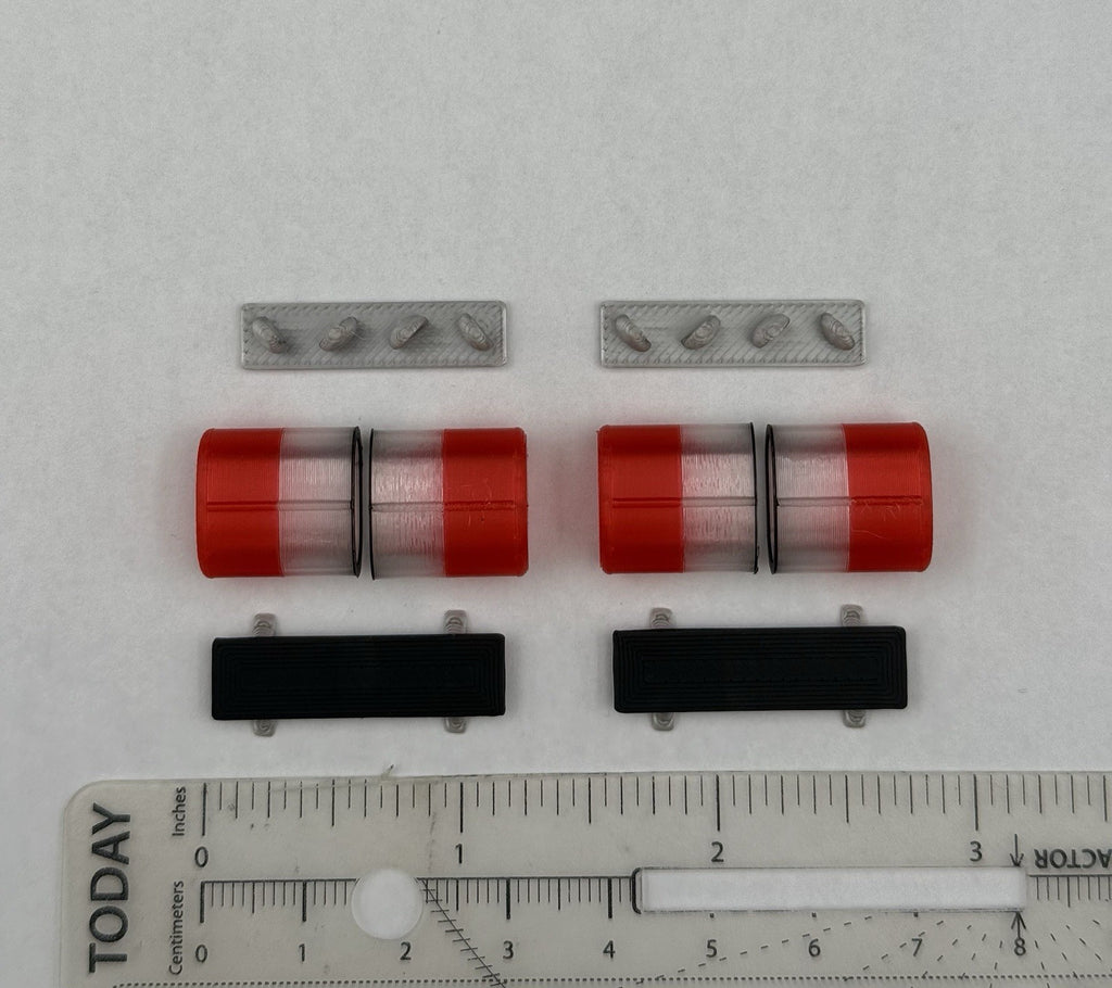 2 PACK 1/18 LED Ready Mini AeroDynic Lightbar Clear Red Fire EMS Ambulance1