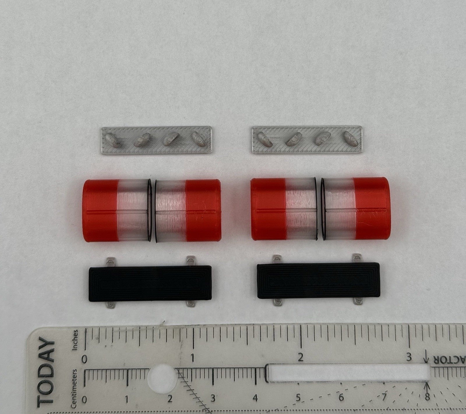 2 PACK 1/18 LED Ready Mini AeroDynic Lightbar Clear Red Fire EMS Ambulance1
