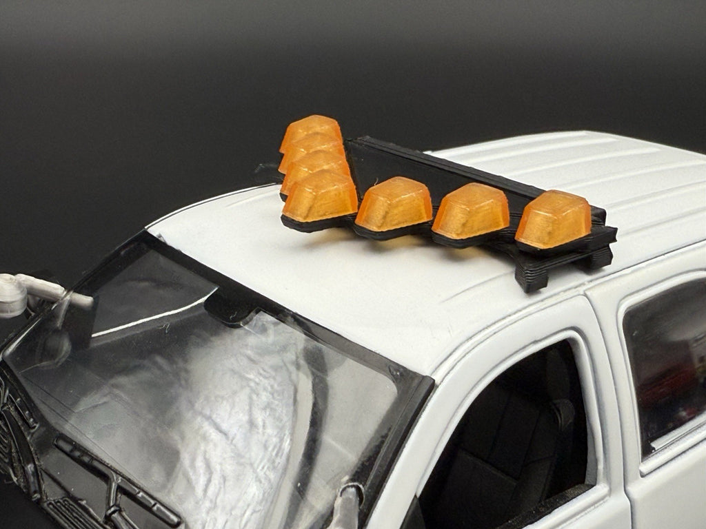 1/24 25 Scale Model LED Ready Amber Federal Vector Lightbar Tow Security 2432A2