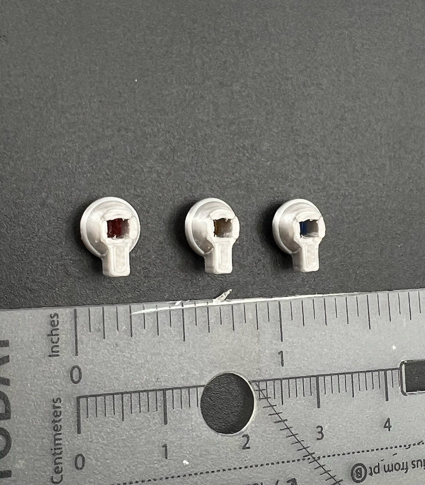 3 Pack 1/24 LED Ready Blue Red Amber Vintage Round Deck Light CHP Style Police4