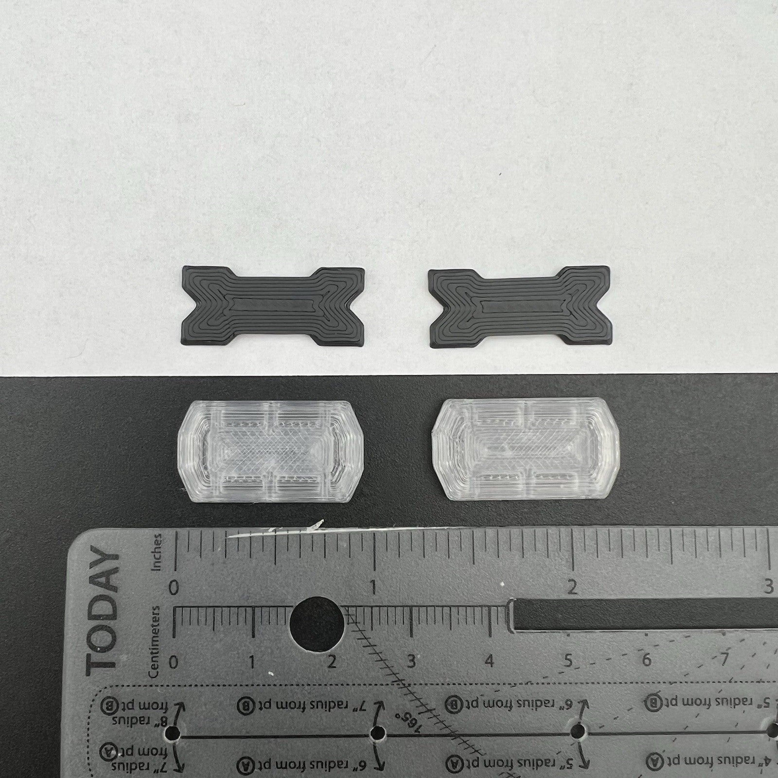 2 Pack 1/24 25 Mini Code 3 2700 Lightbar Clear Top Cover Police Sheriff Fire1