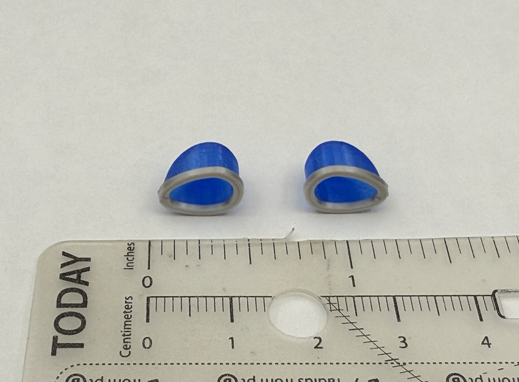 2 Pack 1/18 LED Ready Blue Fire Ball Teardrop Beacon Kojak Police 1827B2