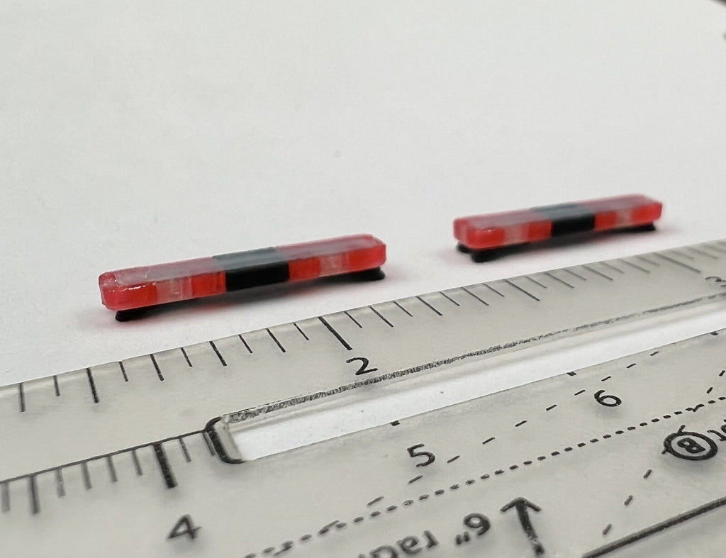 2-Pack 1/64 Whelen Edge Lightbar Red Fire EMS Police Sheriff Ambulance 6409R11