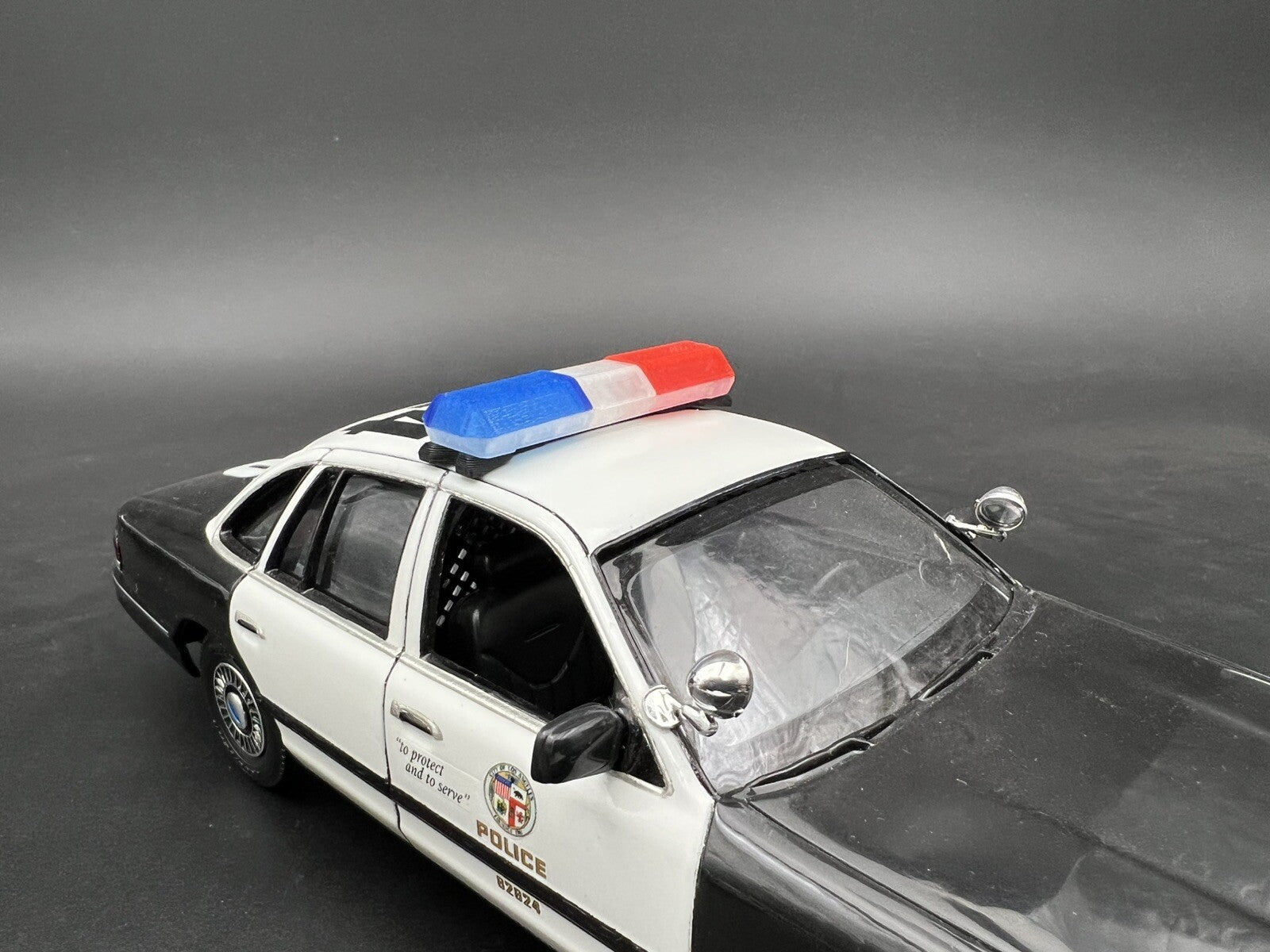 1/24 25 Scale Blue Clear Red Code 3 MX7000 Lightbar LAPD LASD Sheriff Police6