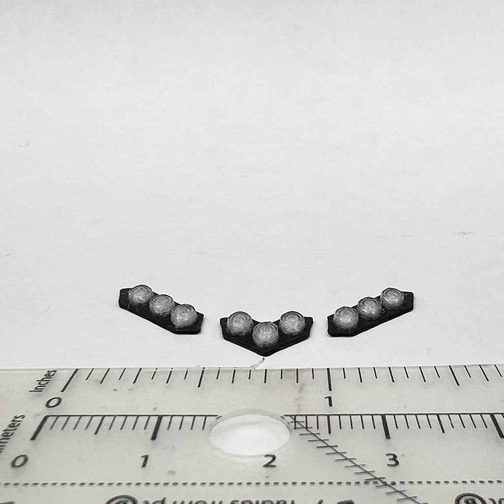 3 Pack 1/64 Clear Split Vision SLR Lightbar Fire Truck Ladder Code 3 Kitbash3