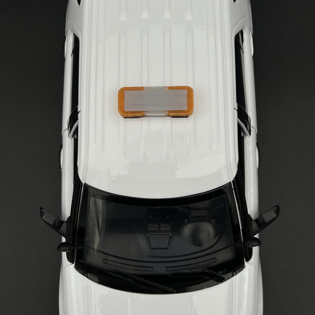 1/18 Mini Whelen Edge Lightbar Amber Clear Gray Top Cover4