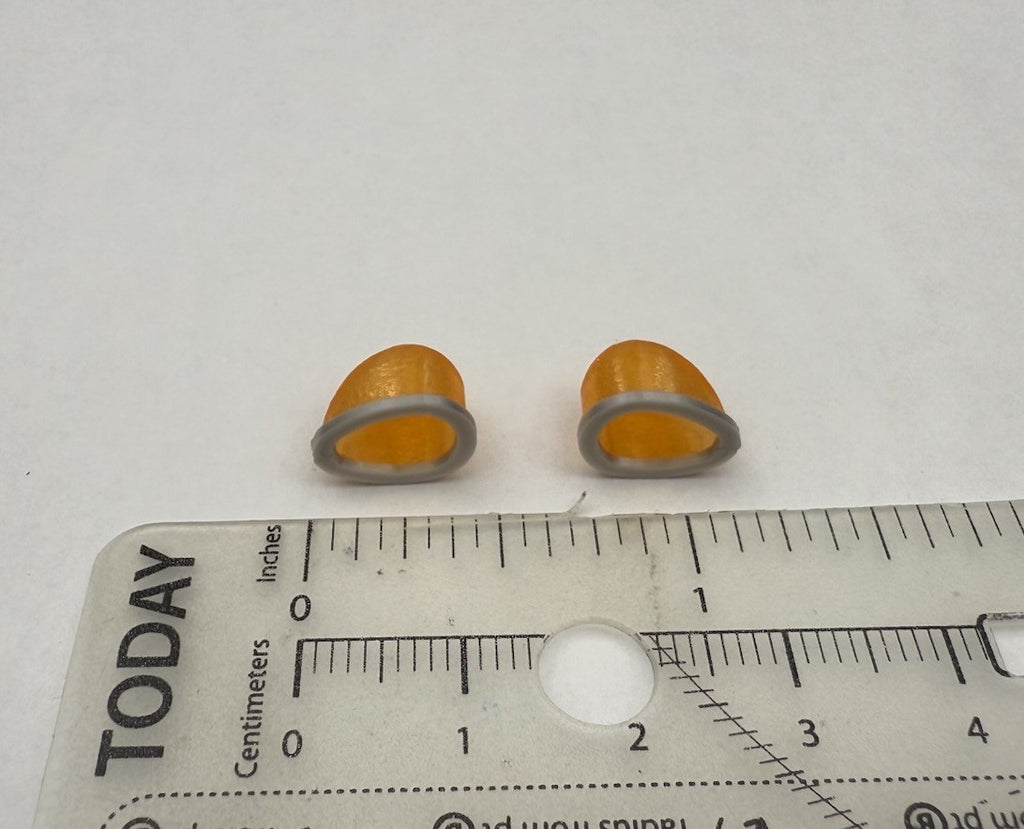 2 Pack 1/18 LED Ready Amber Yellow Fire Ball Teardrop Beacon Security Work Truck1