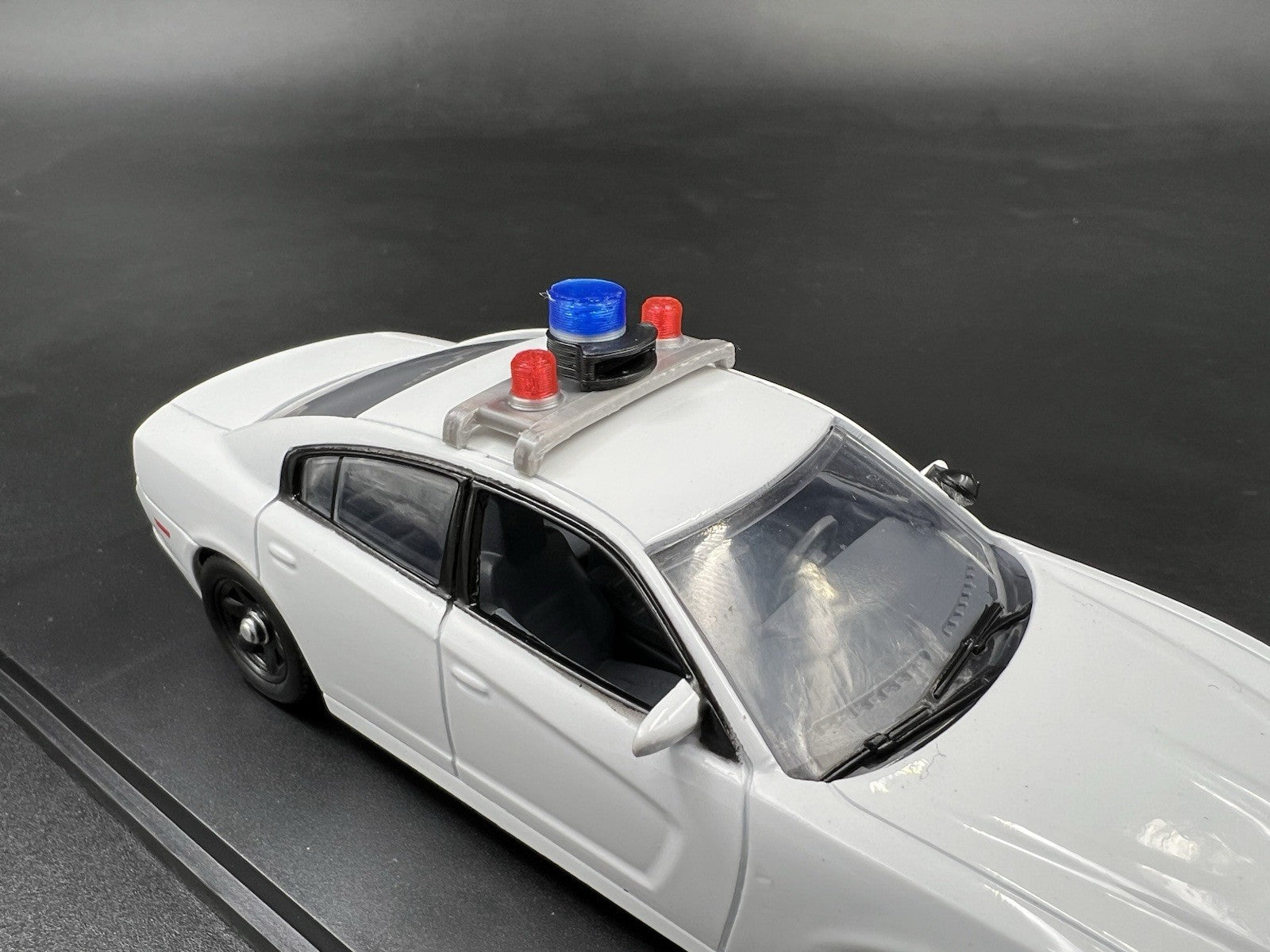1/43 Vintage Red Beacon Blue Beacon With Siren Speaker Lightbar Police8