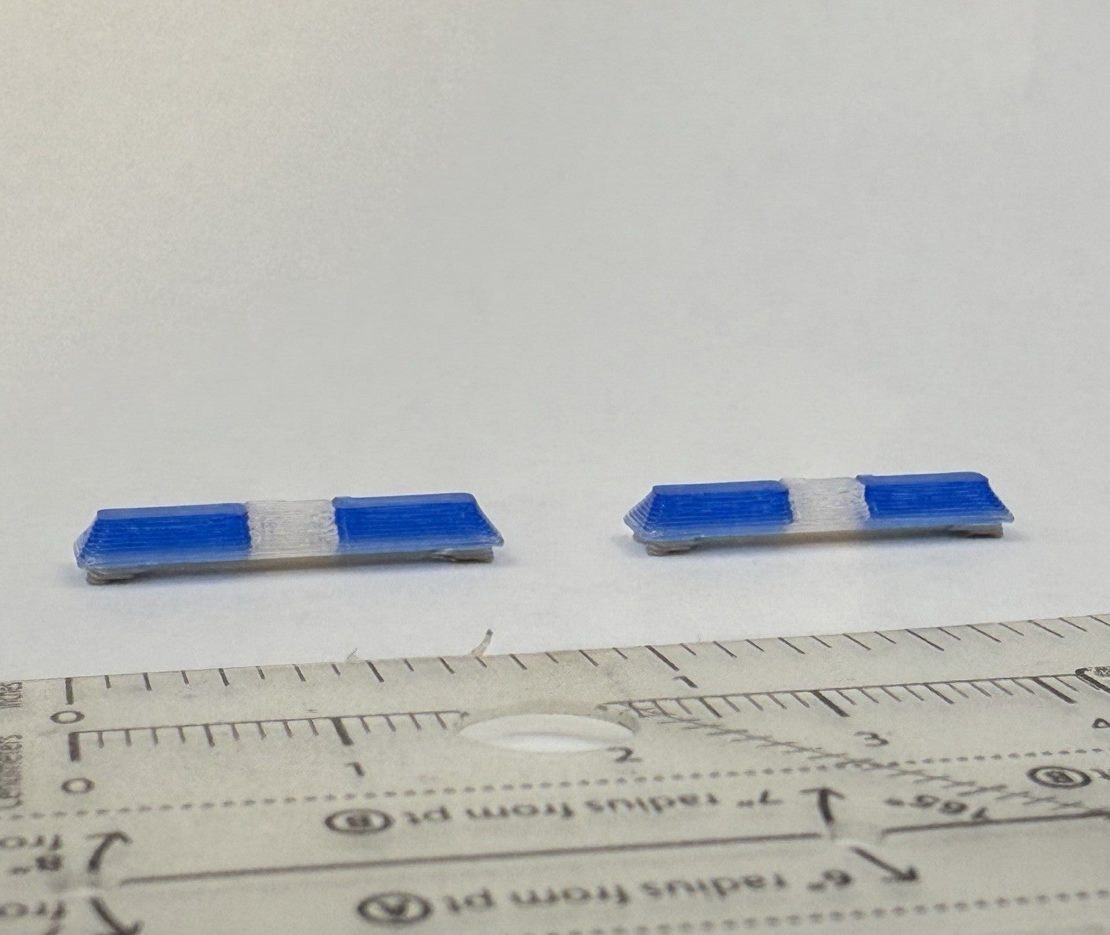 2 Pack 1/64 Code 3 LP6000 Clear + Blue Lightbar Greenlight Police Fire SUV2