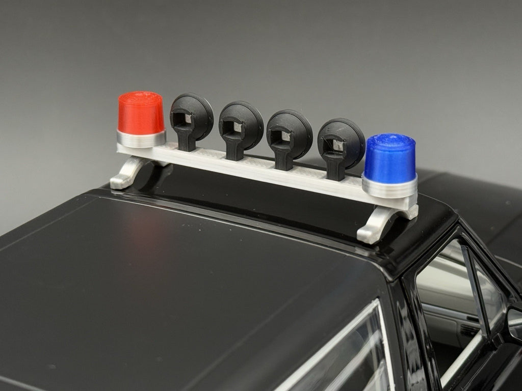 1/24 Scale Model Twin Beacon Ray Blue Red Police Lightbar Visibar 2461 LAPD11