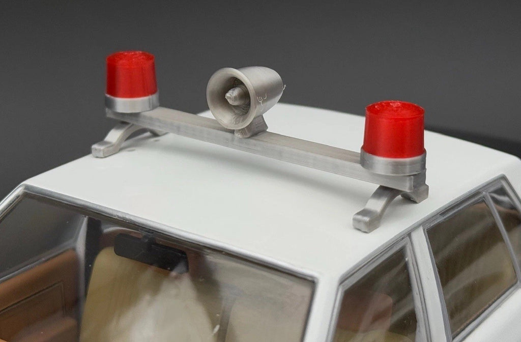 1/24 25 Scale Model Federal Red Twin Beacon Ray Police Lightbar Visibar 2456R0