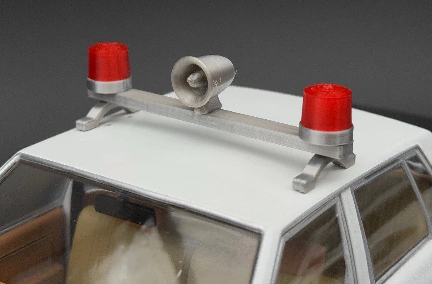 1/24 25 Scale Model Federal Red Twin Beacon Ray Police Lightbar Visibar 2456R0