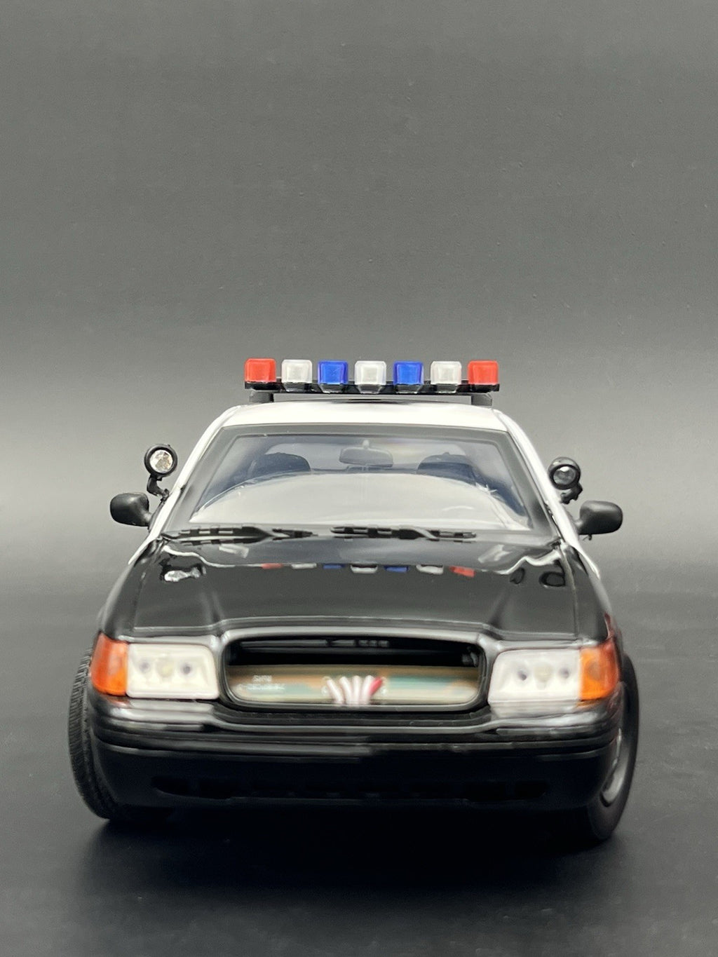 1/18 LED Ready Blue Red Federal Signal Vector Vision Lightbar Police Car LVMPD5