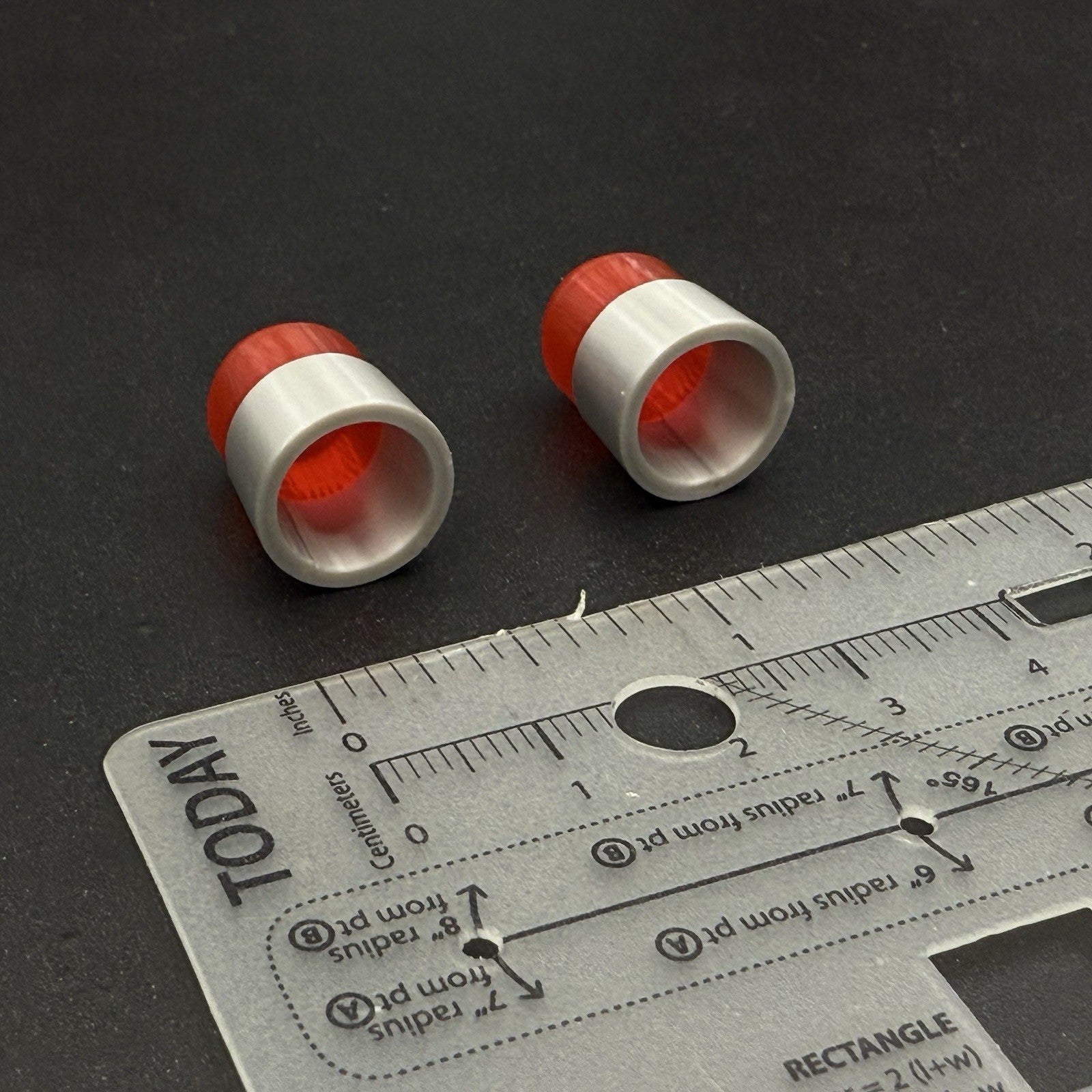 2 Pack 1/18 LED Compatible Red Beacon Ray Lightbar Police Fire Sheriff EMS1