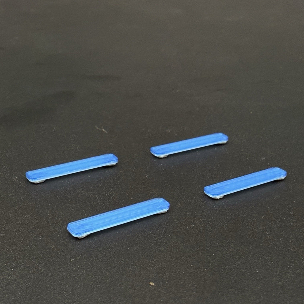 4 Pack 1/87 HO Scale Blue LED Style Long Whelen Lightbar Police Fire 87063