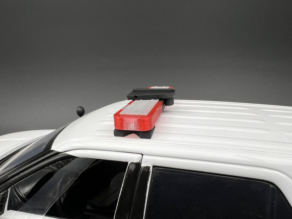 1/18 LED Ready Whelen Edge Lightbar Red w/ Speaker Fire State Police Sheriff8