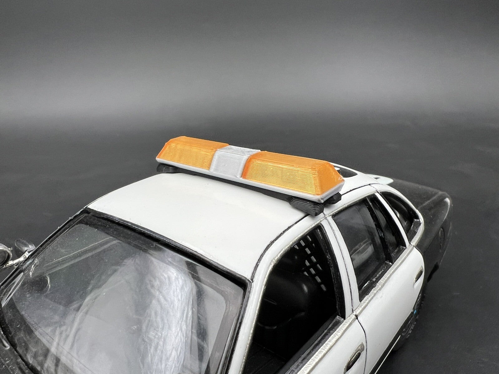 1/24 25 27 Amber Chrome Code 3 LP6000 Lightbar W Internal Lens Work Security Tow5