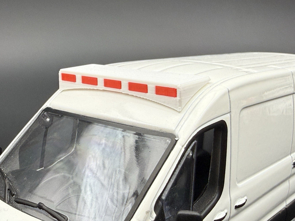 1/43 O Scale Model Front Lightbar For Greenlight Ford Transit Van Ambulance 434615