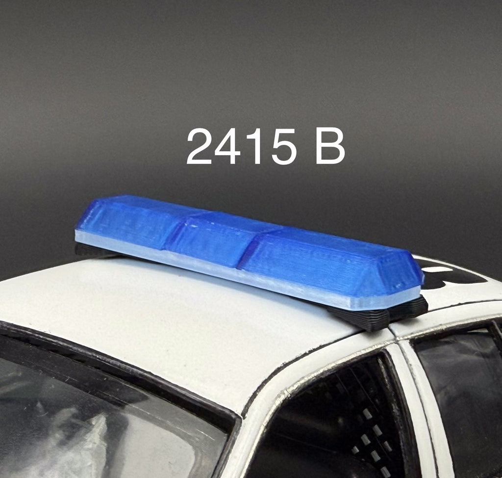 1/24 25 Scale Model Blue Code 3 Excalibur Lightbar Police0