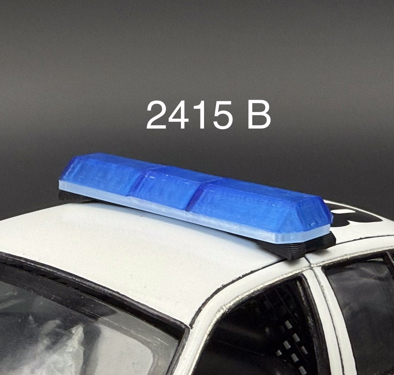 1/24 25 Scale Model Blue Code 3 Excalibur Lightbar Police0