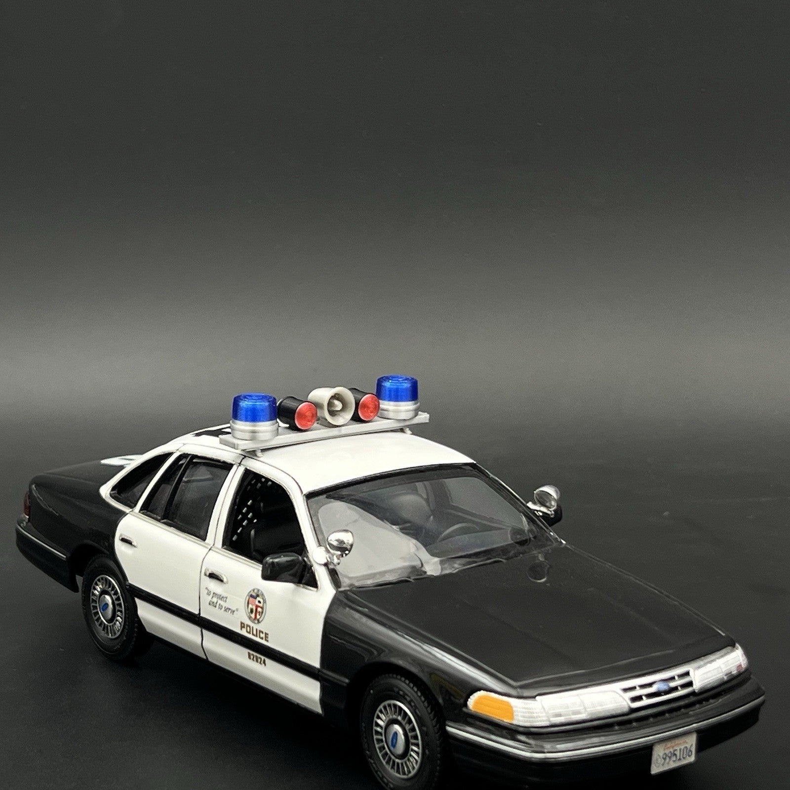 1/24 25 Blue Red Mars Skybolt Beacon Lightbar Siren Speaker Police Sheriff Fire15