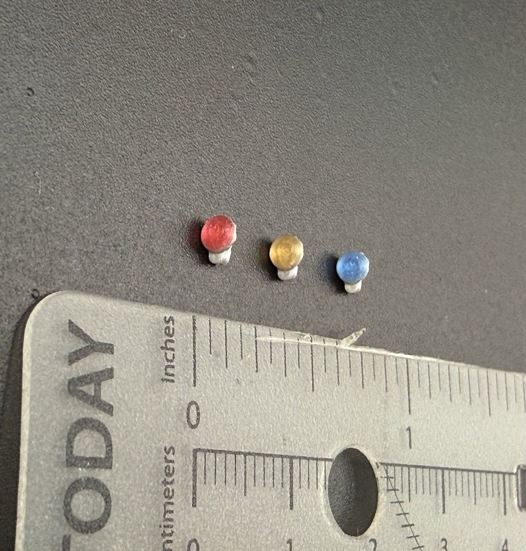 3 Pack 1/64 Scale Model Blue Red Amber PAR Round Deck Light Police 6451CHP4