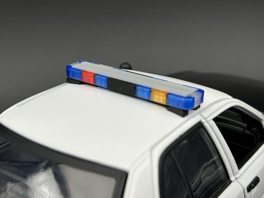 1/18 Scale LED Ready Whelen Edge United Kingdom Police Lightbar Blue Red 1812 UK9