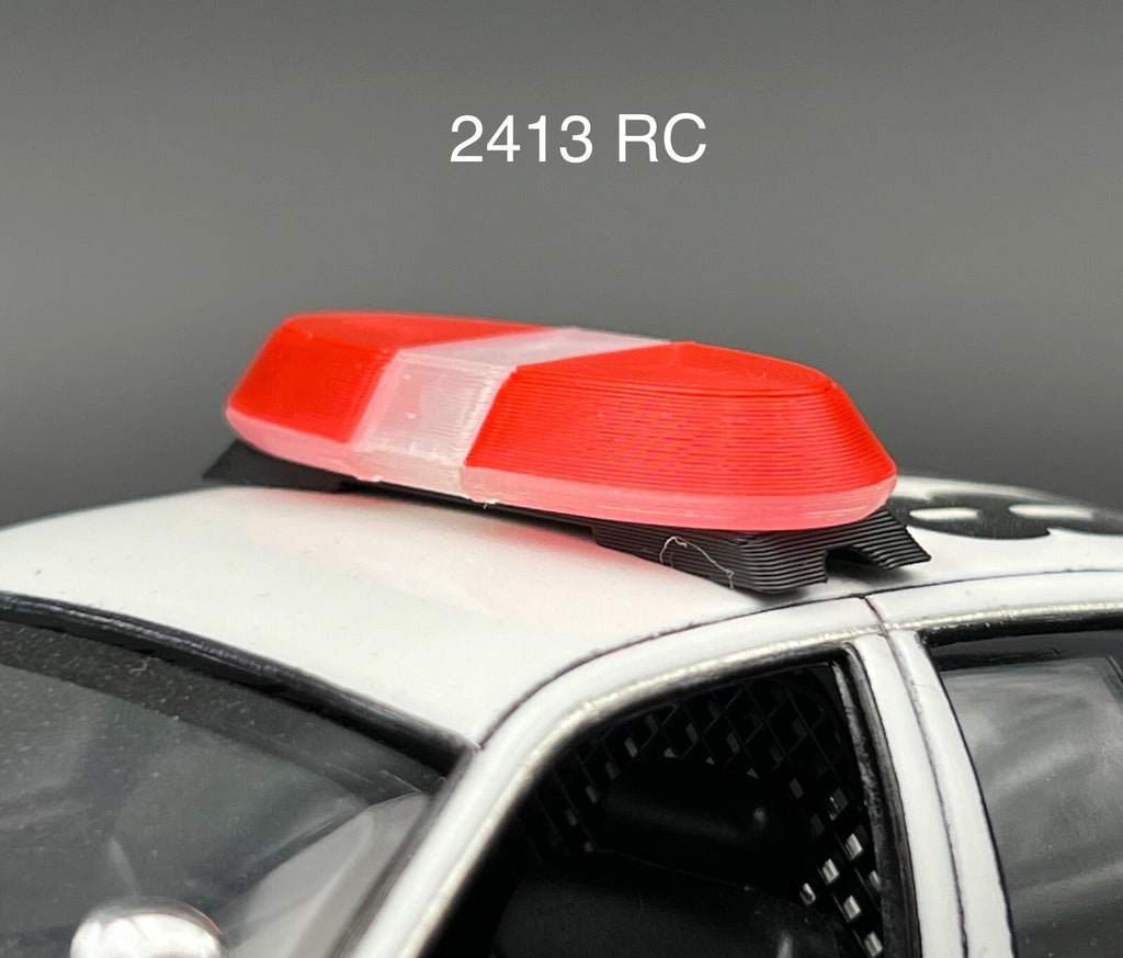 1/24 25 Clear Red Federal Signal Vista Lightbar Fire State Police Sheriff EMS0