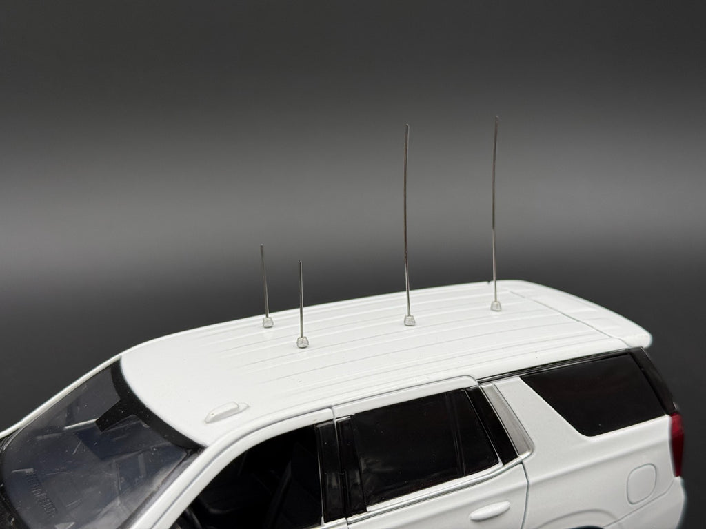 4-Pack 1/18 1/24 Scale Model Metal Antenna For Model Police Cars 1801S7