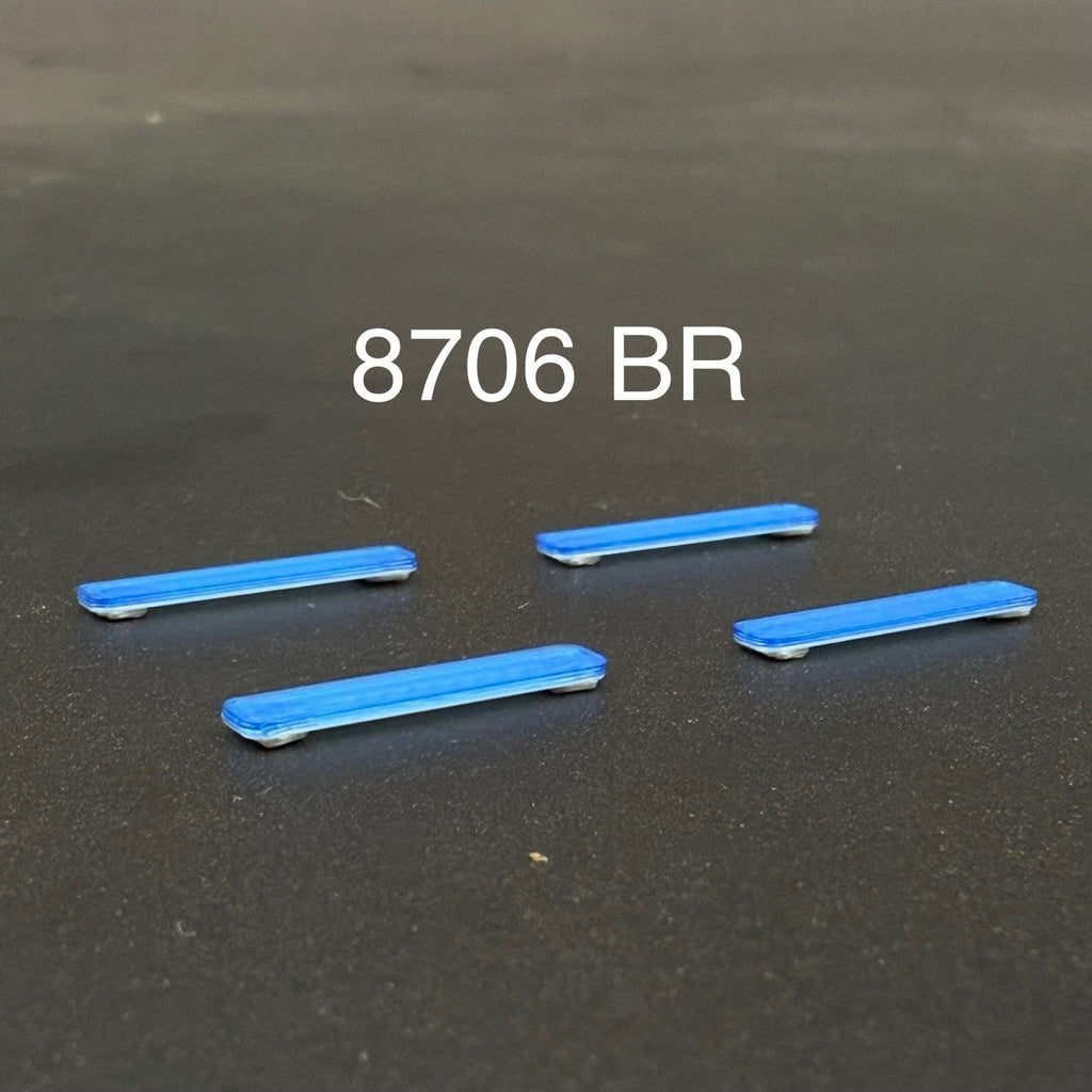 4 Pack 1/87 HO Scale Blue LED Style Long Whelen Lightbar Police Fire 87060