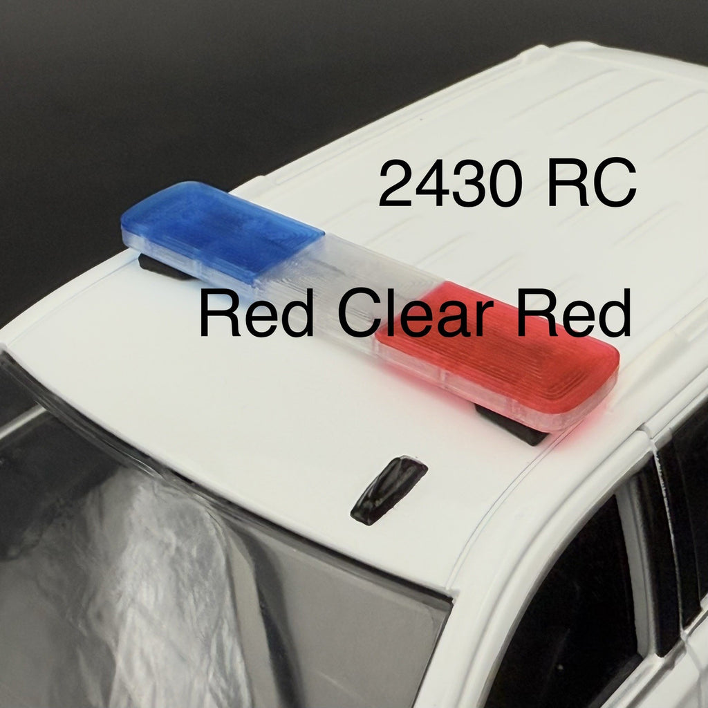 1/24 Scale LED Compatible Tahoe Width XL Legend Lightbar Red Clear Police 2430RC0