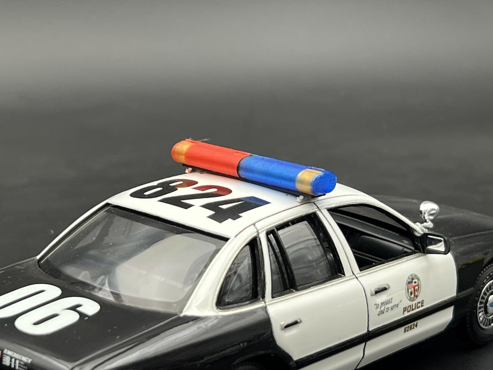 1/24 1/25 LED Ready AeroDynic Lightbar LAPD Blue Red Clear Amber Police Sheriff11