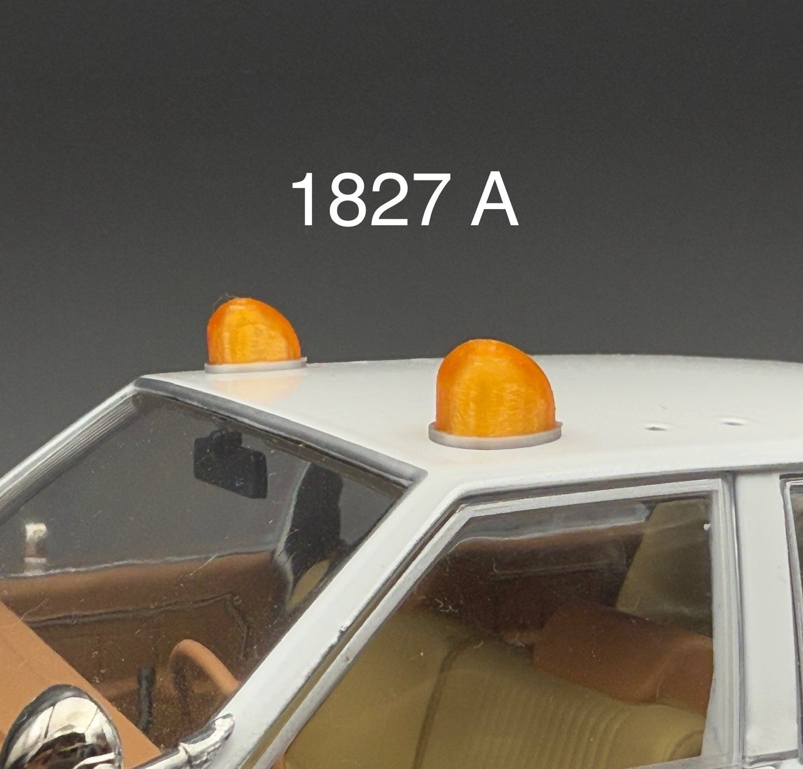 2 Pack 1/18 LED Ready Amber Yellow Fire Ball Teardrop Beacon Security Work Truck0