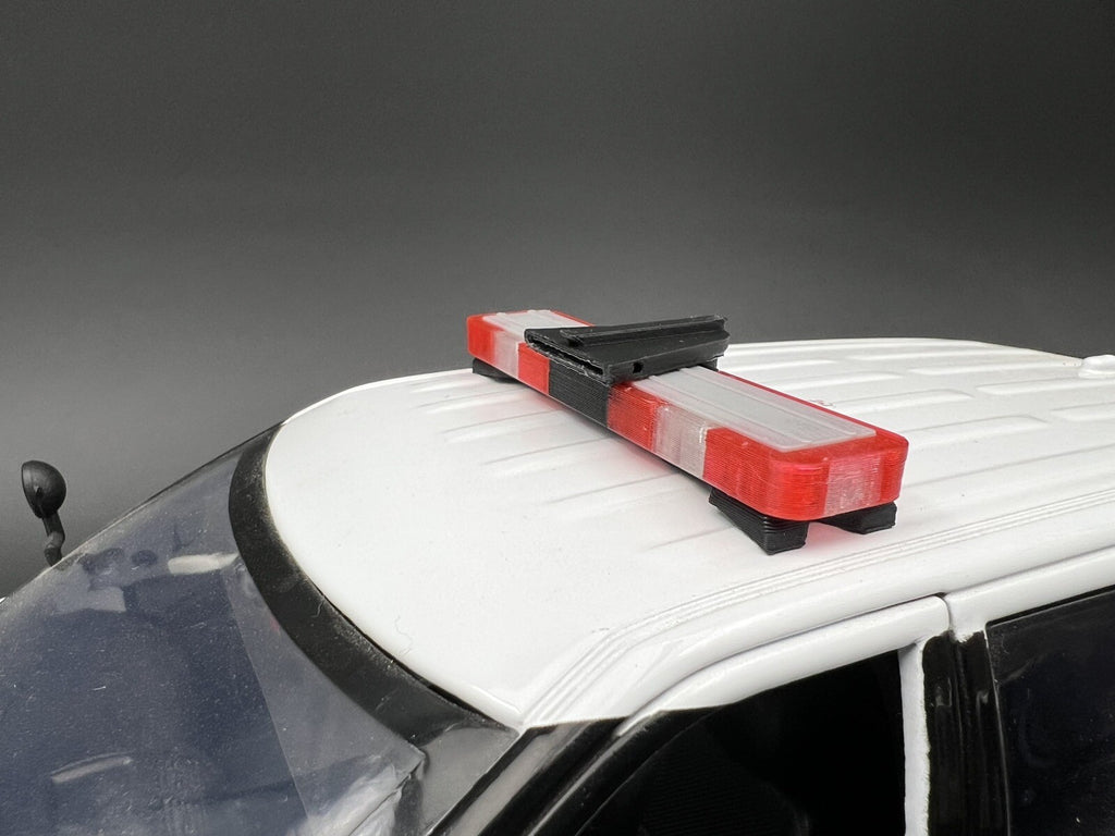 1/18 LED Ready Whelen Edge Lightbar Red w/ Speaker Fire State Police Sheriff7