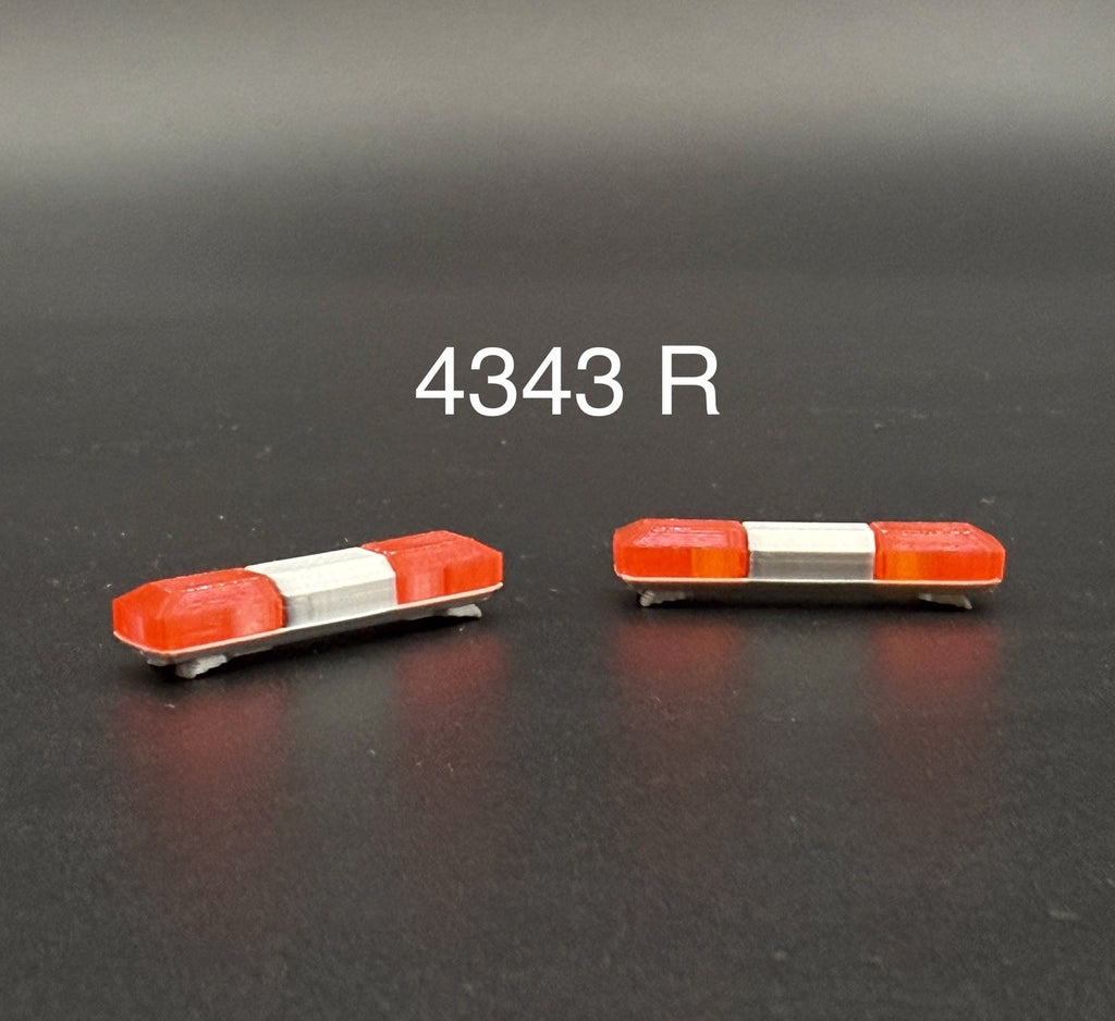2-Pack 1/43 O Scale Model Amber Smith Wesson 8880 Lightbar 4343A2