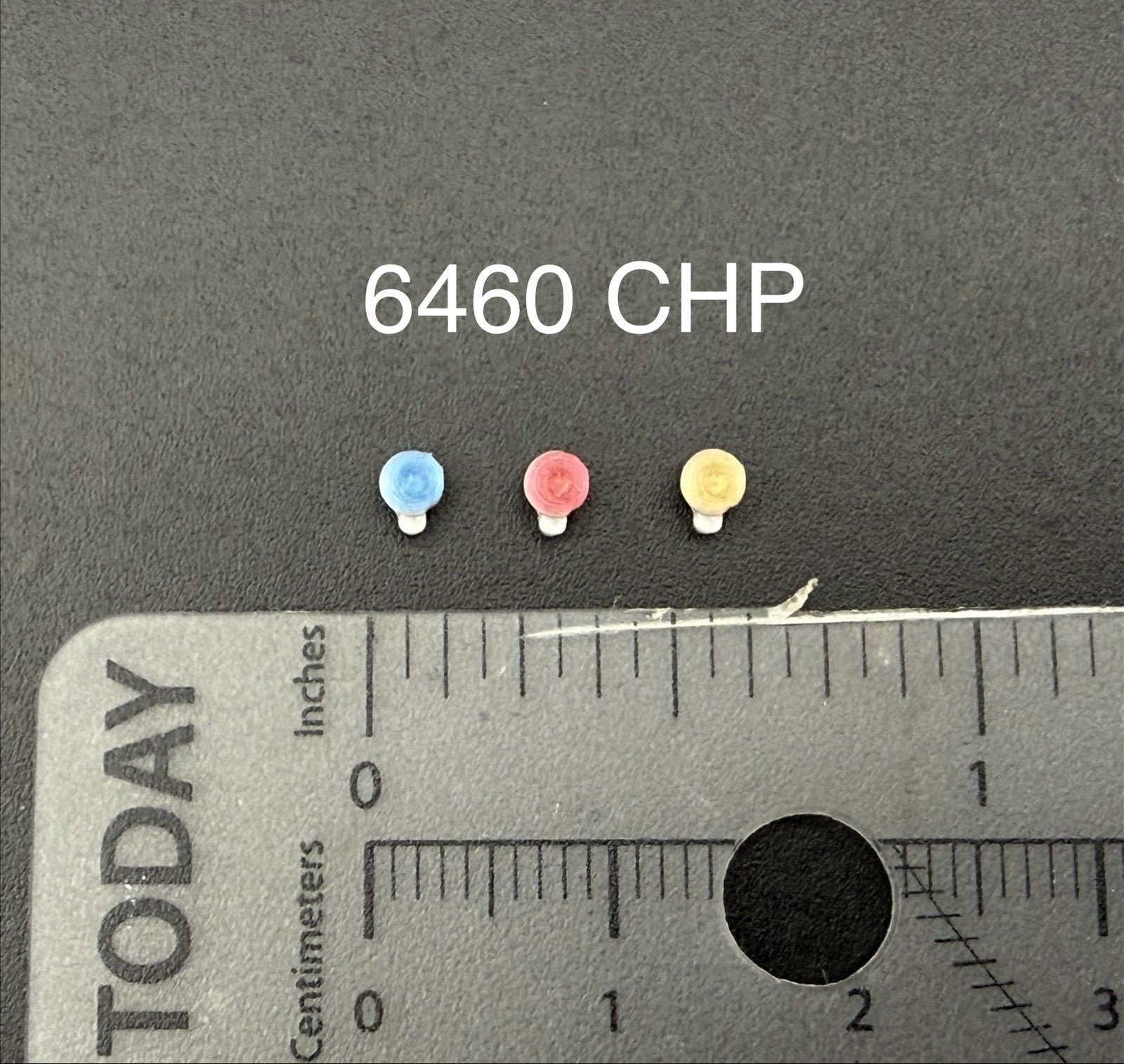 3 Pack 1/64 Scale Model Blue Red Amber PAR Round Deck Light Police 6460 CHP0