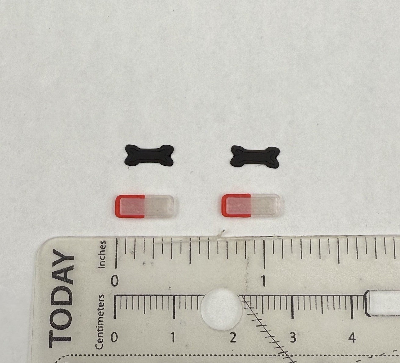 2 Pack 1/64 Mini Whelen Edge Red Clear Lightbar Gray Top Cover Police Fire EMS1