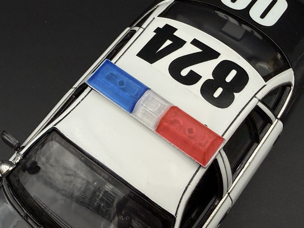 1/24 1/25 Scale Model Blue Clear Red Code 3 LP6000 Lightbar Police 2411ClearBR11