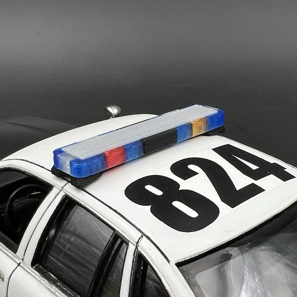 1/24 25 LED Ready Whelen Edge Massachusetts Police Lightbar Blue Clear Amber Red5