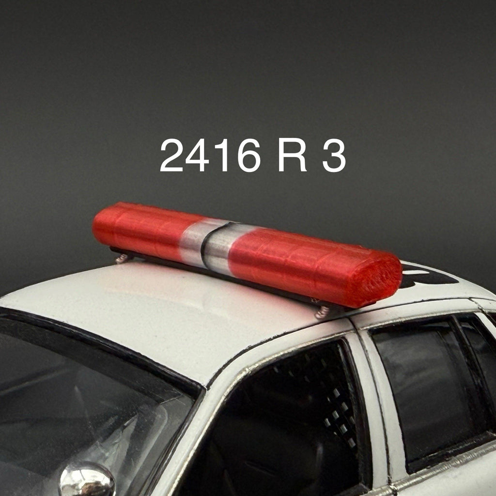 1/24 1/25 LED Ready AeroDynic Red Clear Lightbar Police Sheriff Fire EMS0