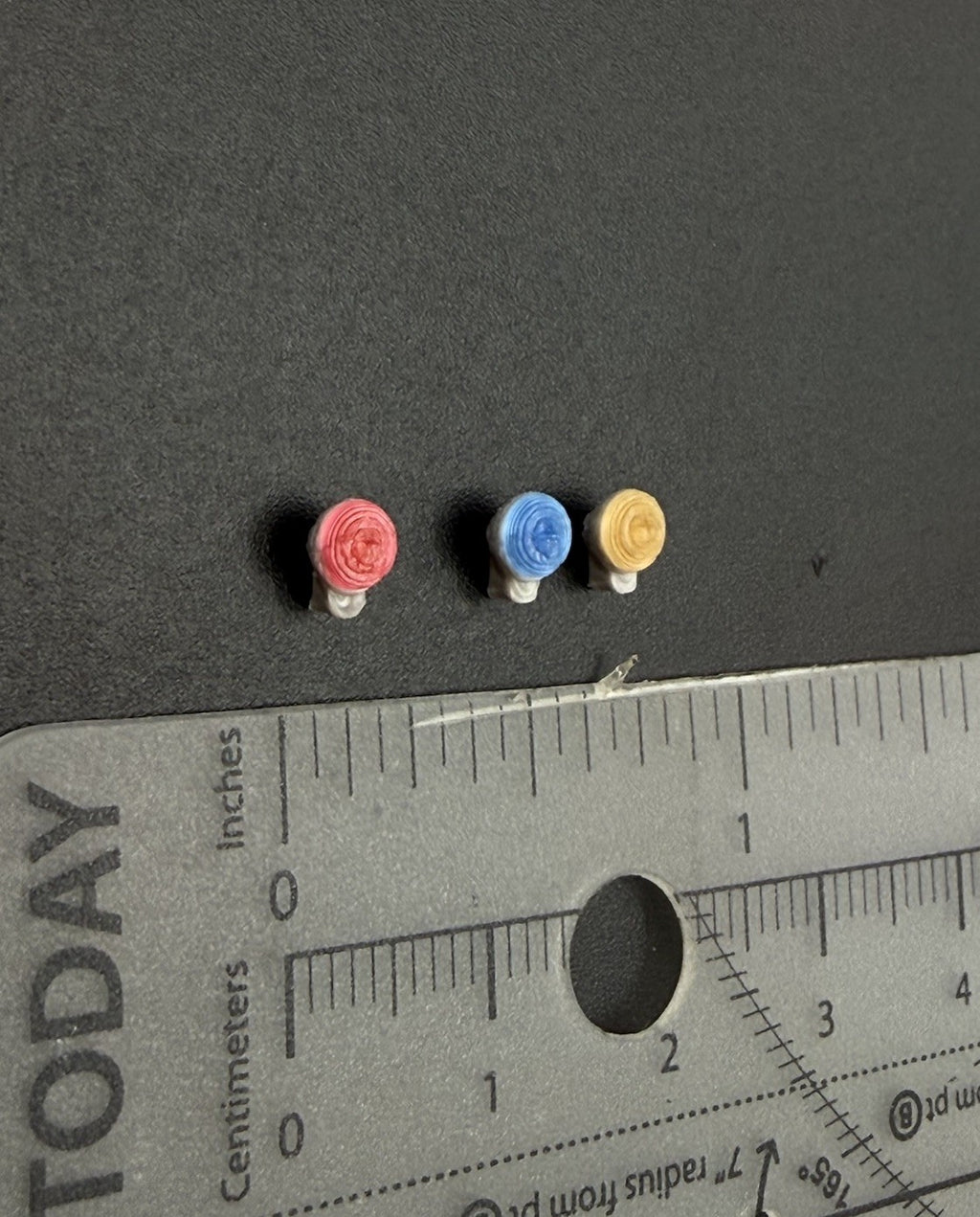 3 Pack 1/43 Scale Model Blue Red Amber PAR Round Deck Light Police 4345 CHP3