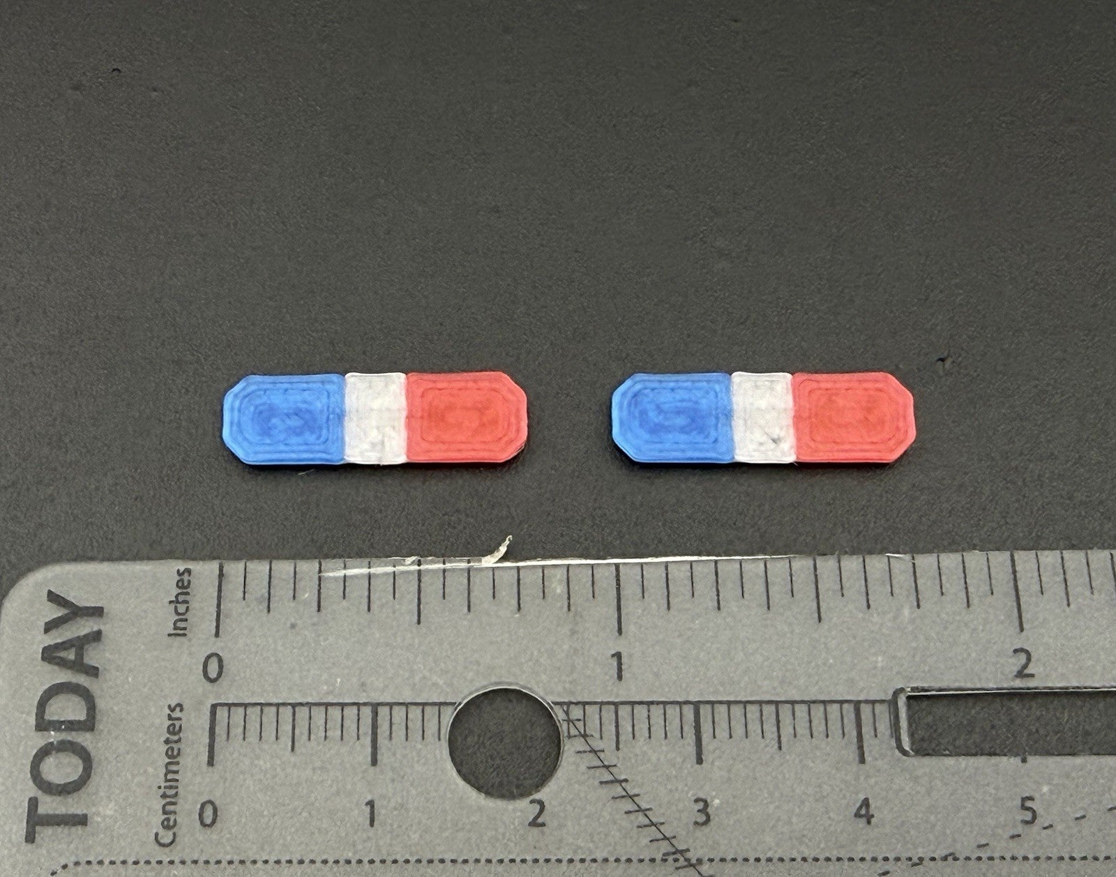 2 Pack 1/64 Scale Model Blue Clear Red Code 3 Defender Lightbar Police 6408BCR10