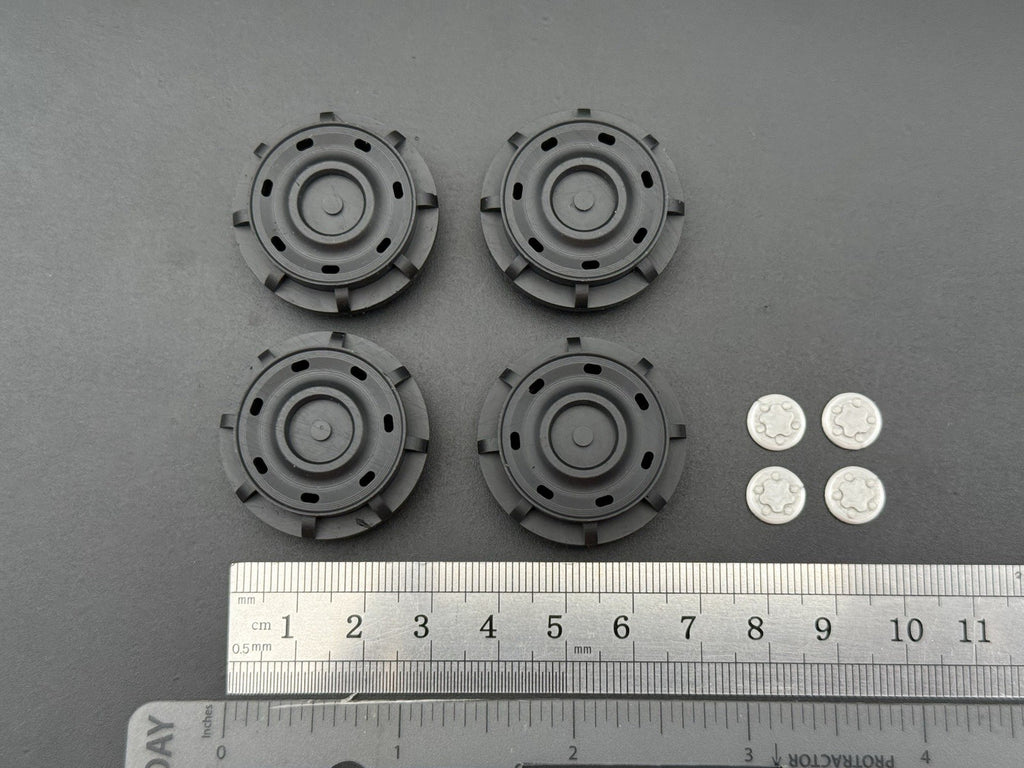 4 Pack 1/18 Scale Model 2003 Steel Wheel For Motormax Crown Victoria Police 18661