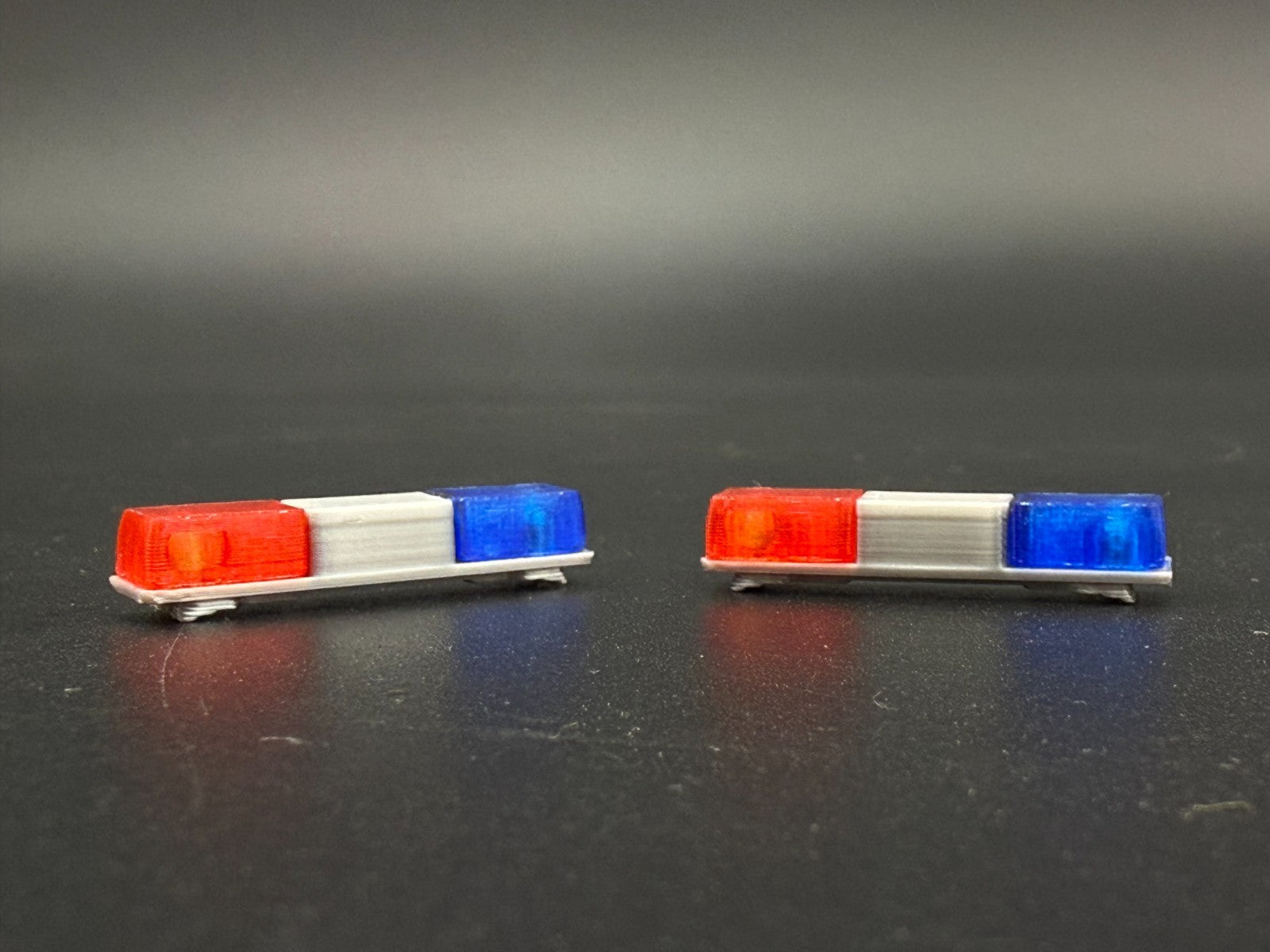 2 Pack 1/64 Scale Blue Red California Twinsonic Lightbar Police Fire 6416CA0