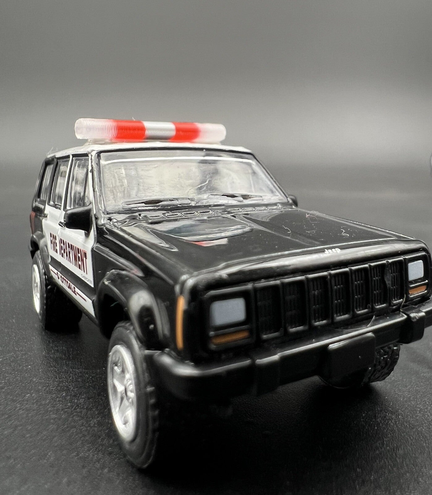 2 Pack 1/64 Clear Red Chrome NYPD Federal Signal Aerodynic Lightbar Police3