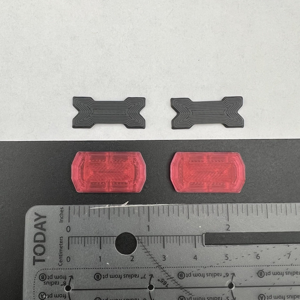 2 Pack 1/24 25 Mini Code 3 2700 Lightbar Red Top Cover Police Sheriff Fire1