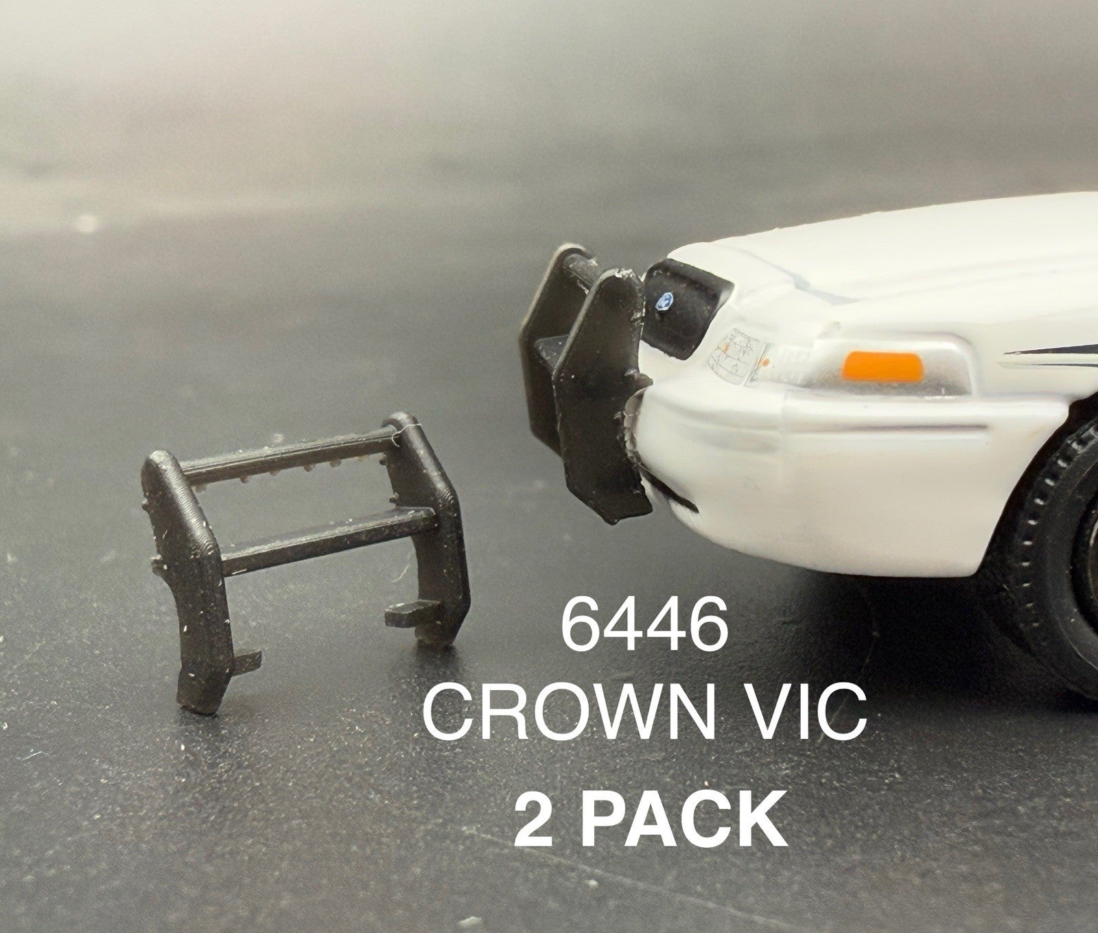 2 PACK 1/64 Go Rhino Push Bumper Pushbar Crown Vic Police Rollin Greenlight 5960