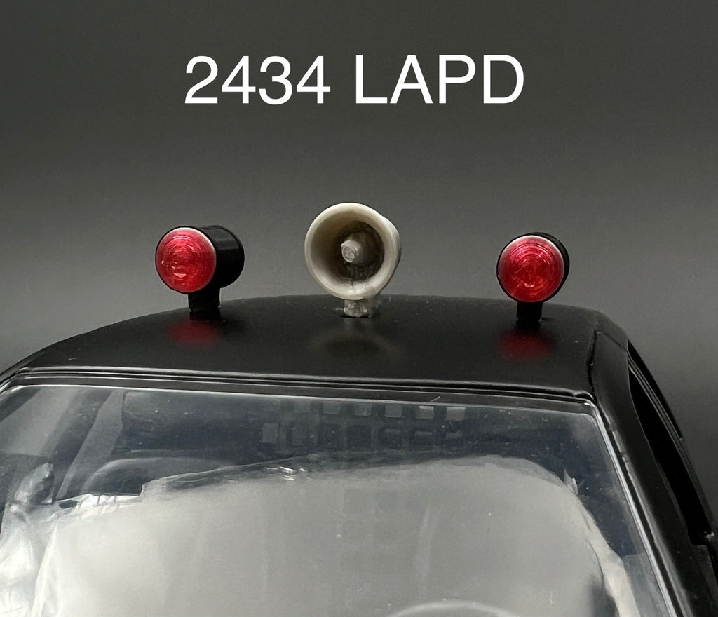 1/24 1/25 Scale Model Adam 12 Can Lights Siren Los Angeles Police Red 2434 LAPD0