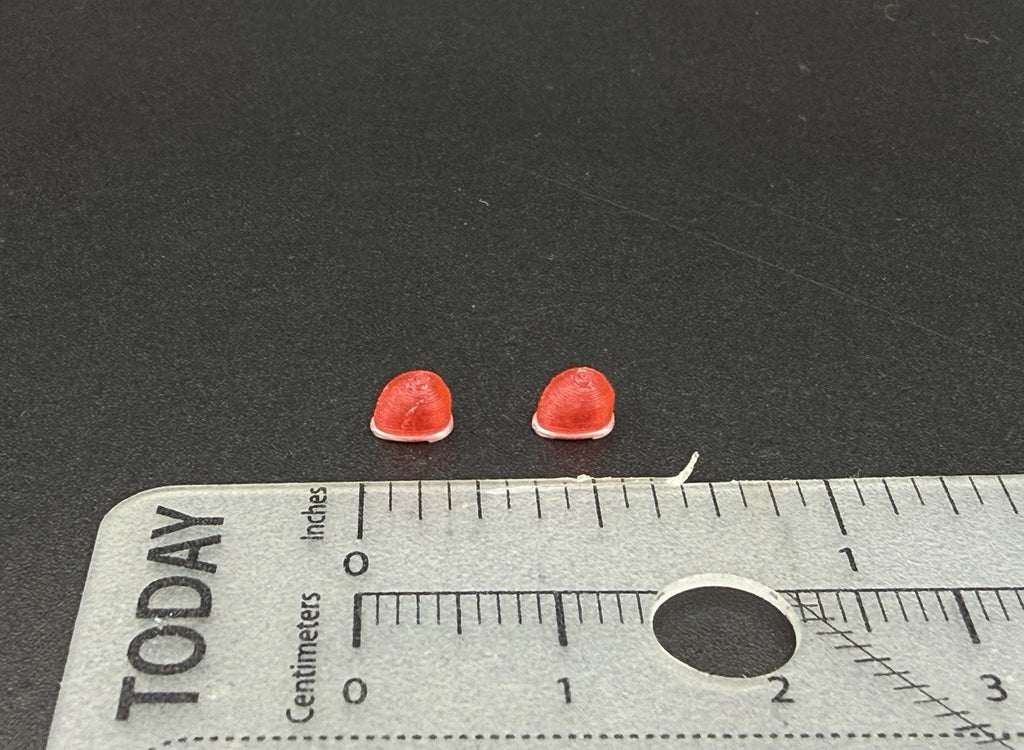 2-Pack 1/43 LED Ready Red Fire Ball Teardrop Beacon Kojak Police 4348 R Hollow9