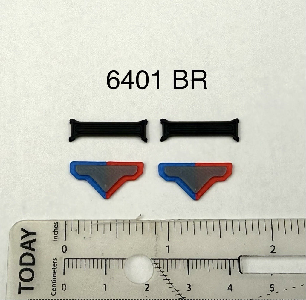 2-Pack 1/64 Scale Model Federal Valor Blue Red Lightbar Police Car 6401BR0